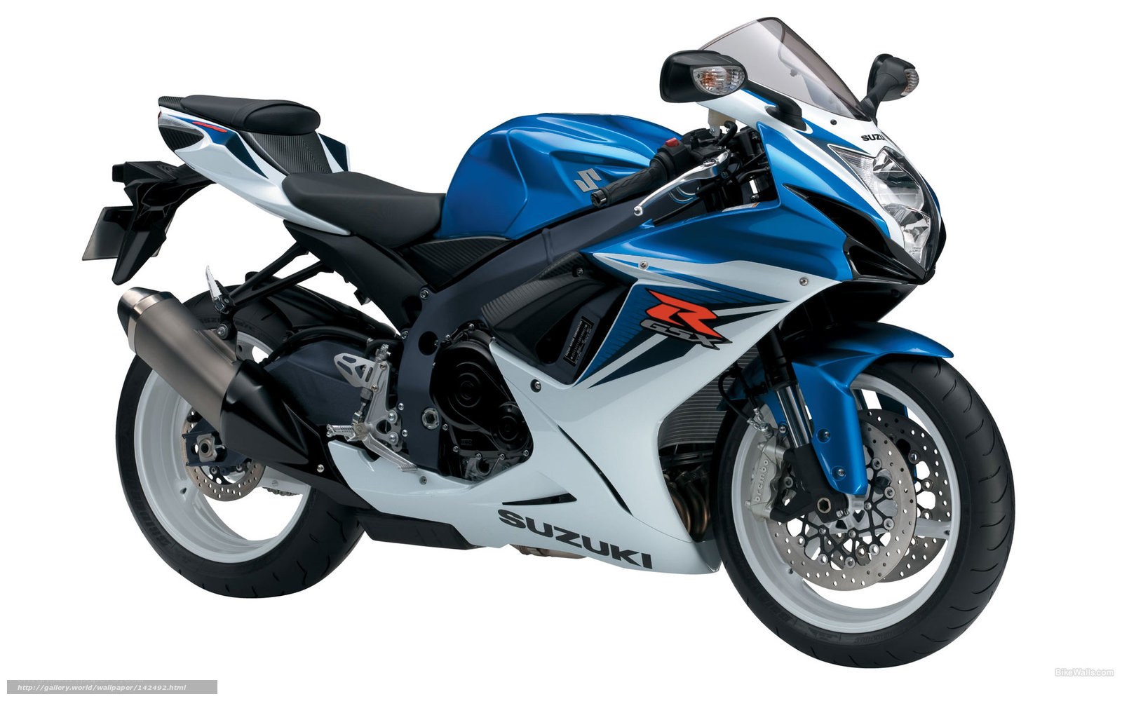 Blue Suzuki GSX-R motorcycle