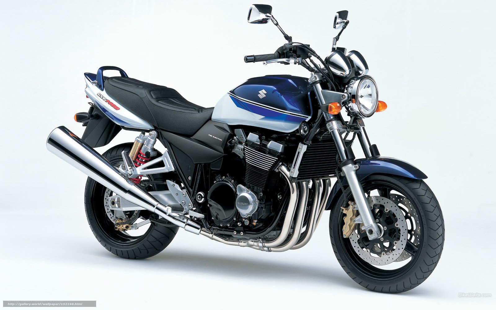 Blue Suzuki GSX1300R motorcycle