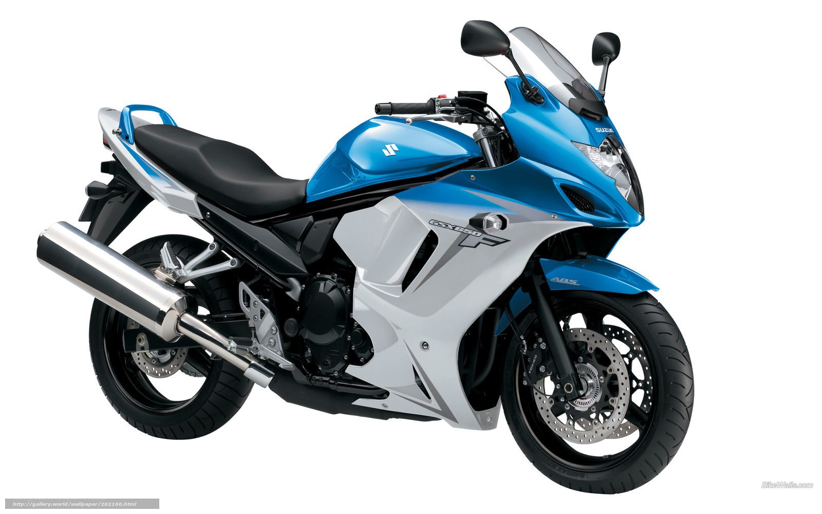 Blue Suzuki GSX650F motorcycle