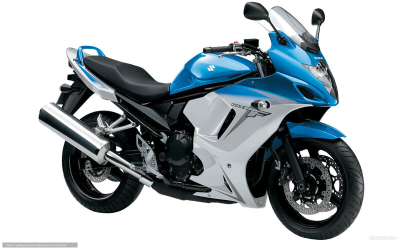 Blue Suzuki GSX650F motorcycle