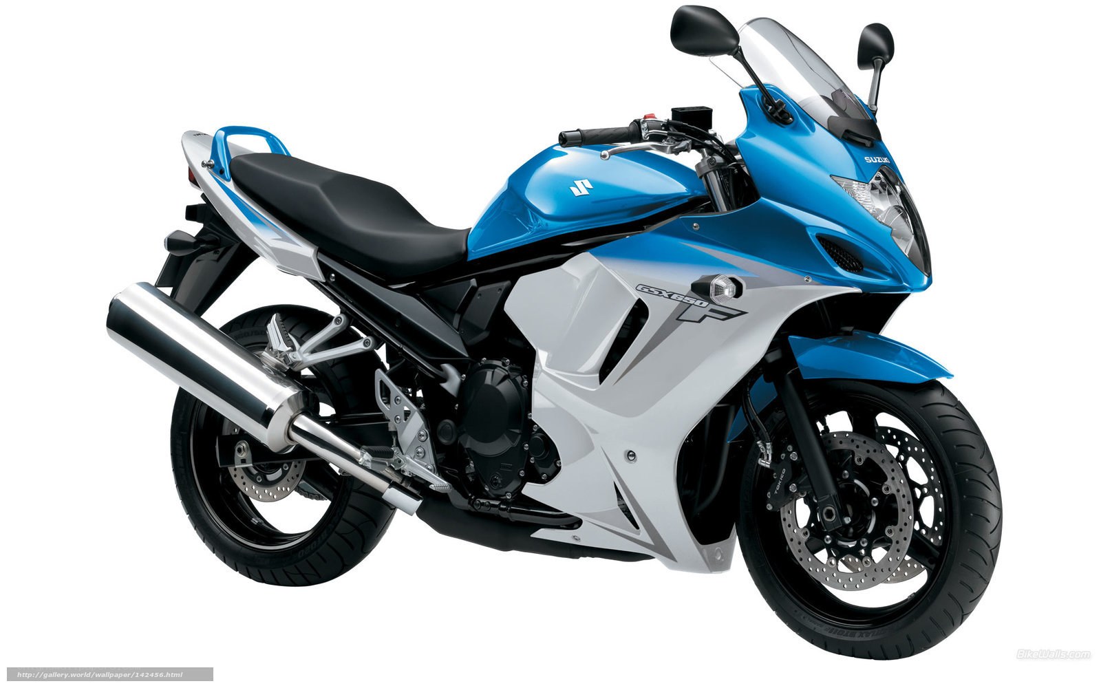 Blue Suzuki GSX650F motorcycle