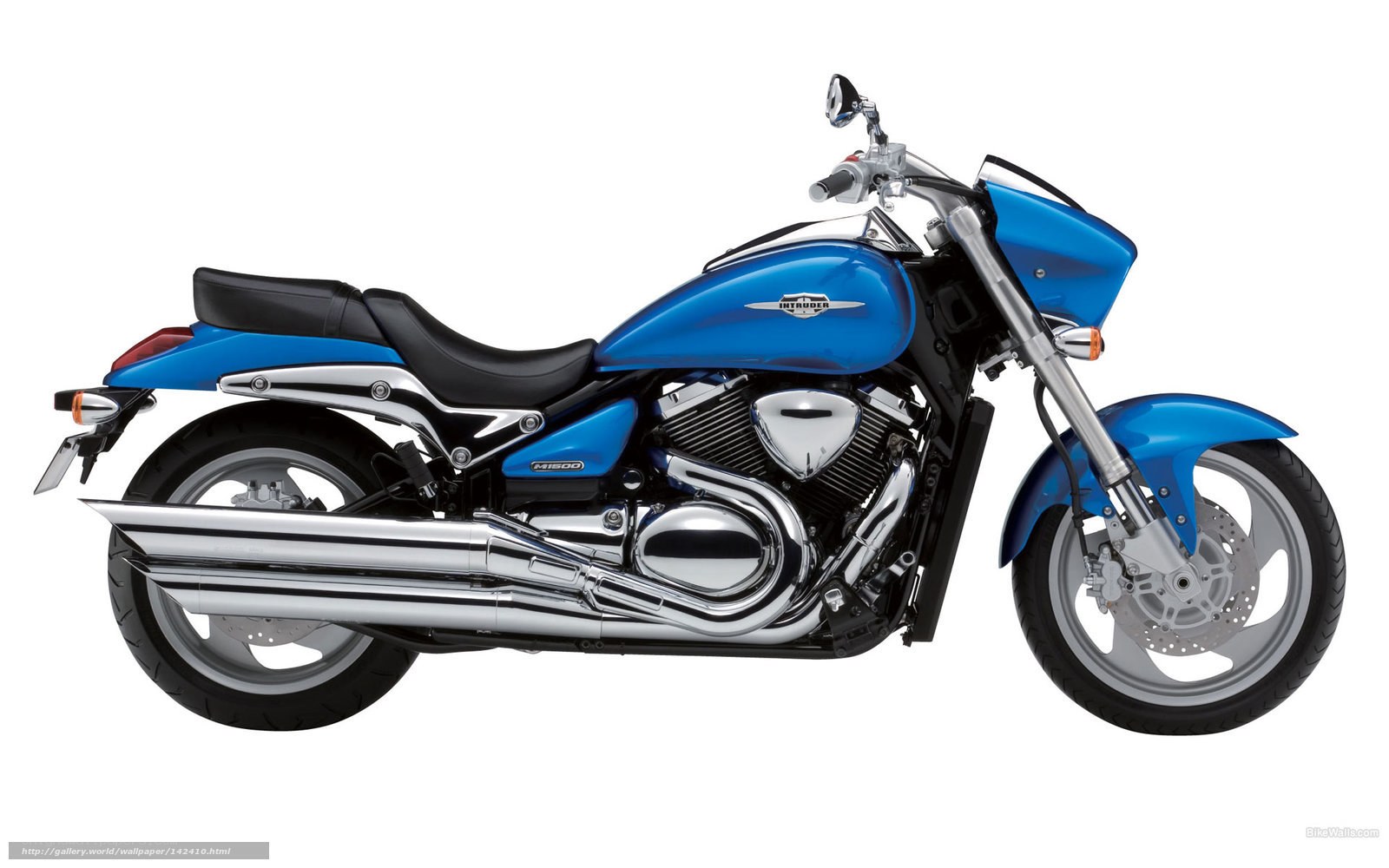 Blue Suzuki Intruder motorcycle