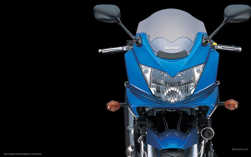 Blue Suzuki Motorcycle — Dramatic, Photograph, Headlight