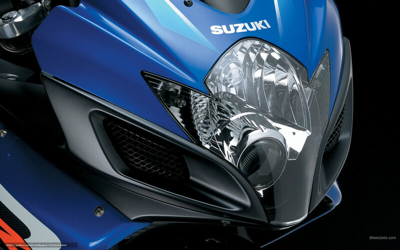 Blue Suzuki Motorcycle — Dramatic, Photograph