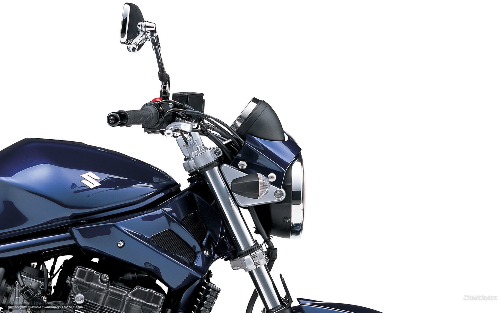 blue suzuki motorcycle front