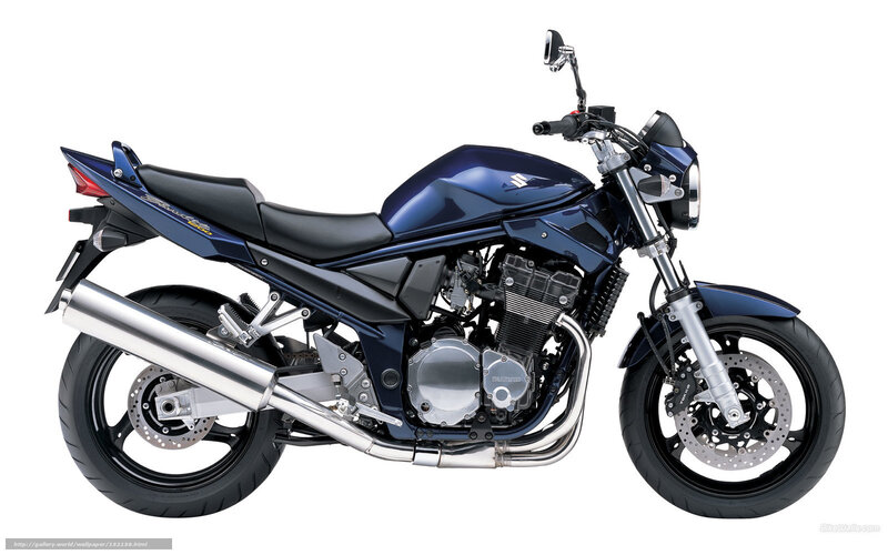 Blue Suzuki Motorcycle — Neutral, Photograph, Exhaust Pipe, Disc Brakes