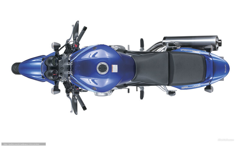 Blue Suzuki Motorcycle — Neutral, Photograph, Seat, Handlebars
