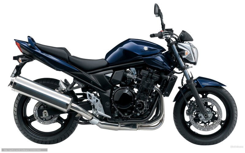 Blue Suzuki Motorcycle — Neutral, Photograph