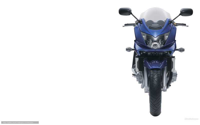 Blue Suzuki Motorcycle — Neutral, Photograph, Windshield