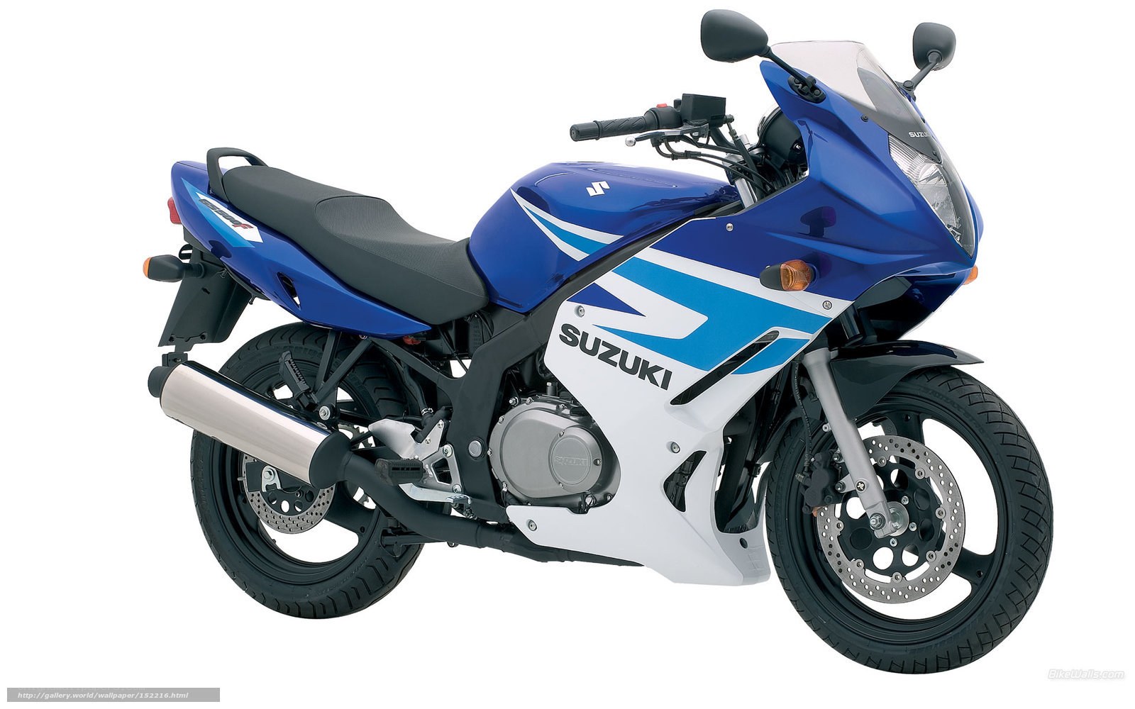 blue suzuki sport motorcycle