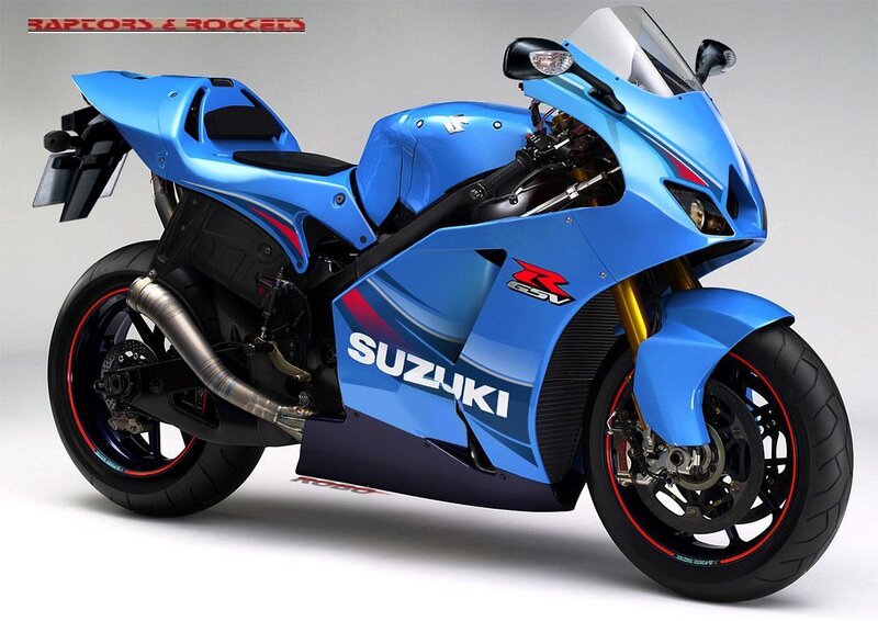 blue suzuki sport motorcycle