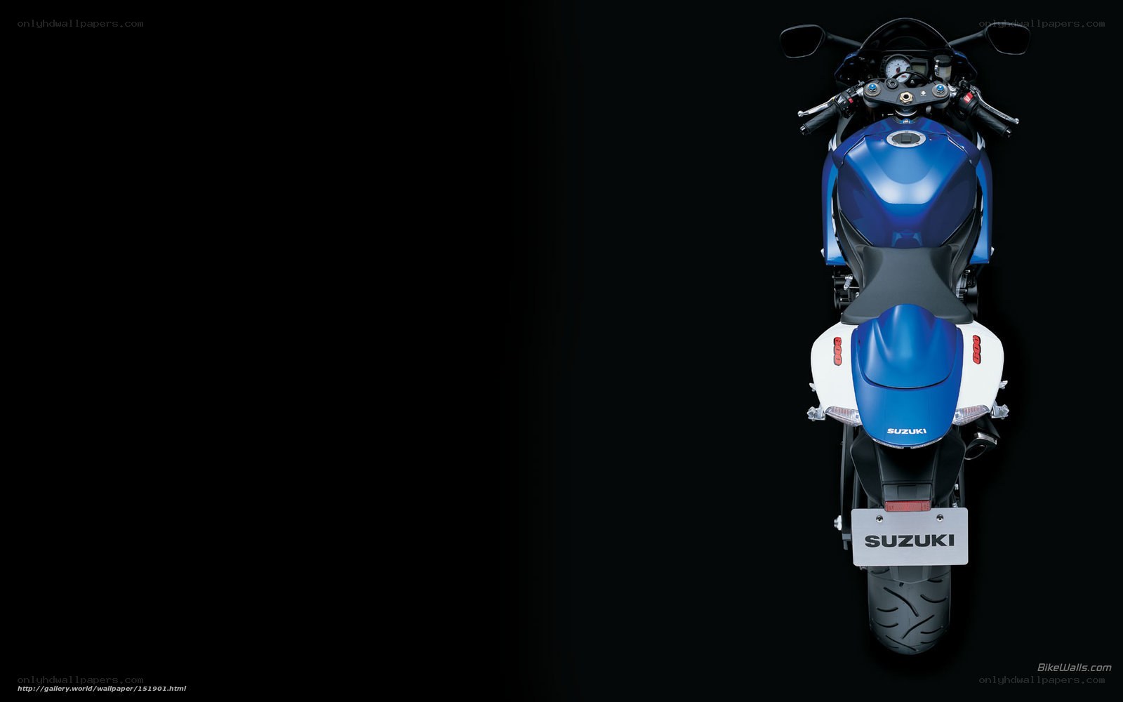blue suzuki sport motorcycle