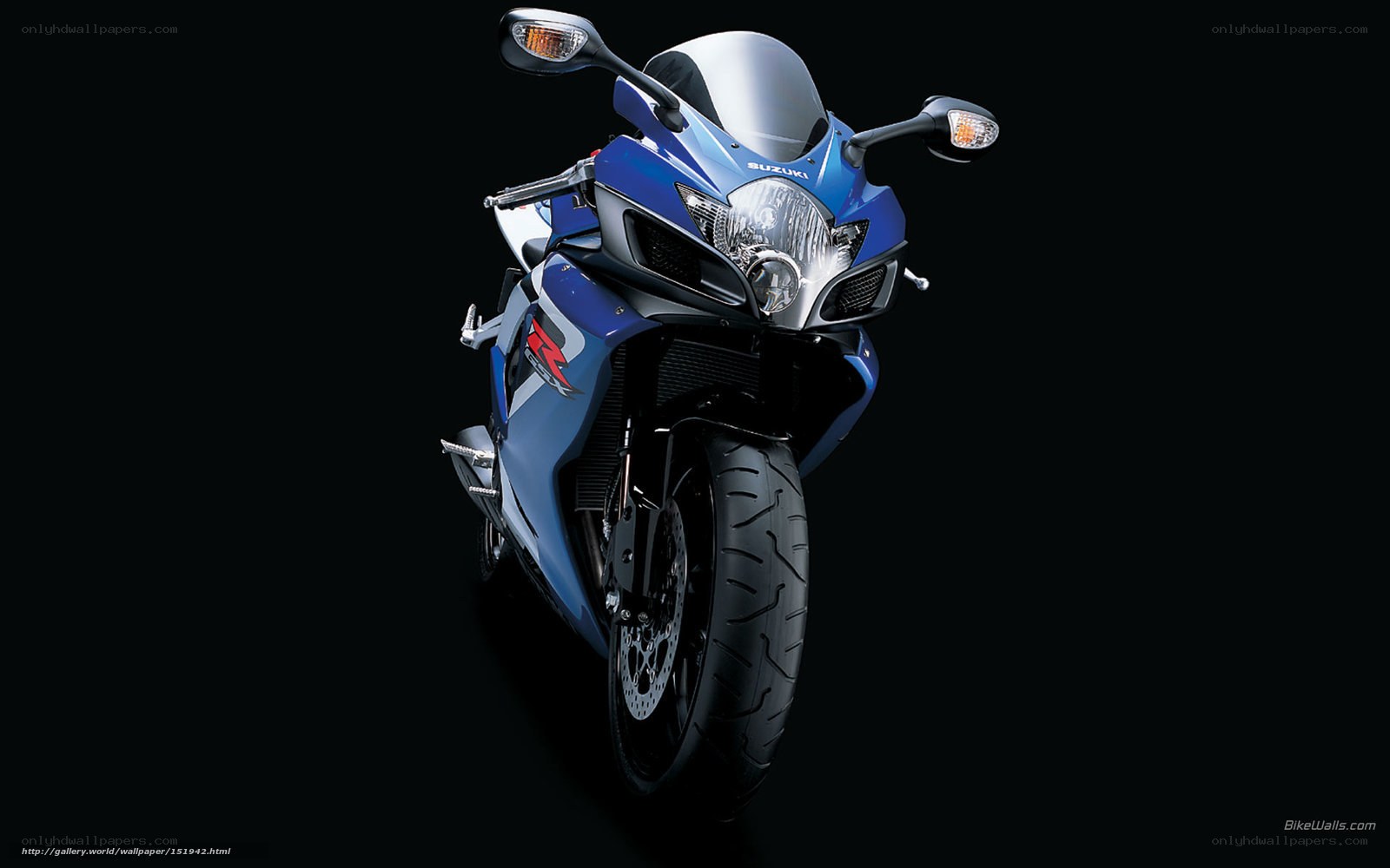 Blue Suzuki sport motorcycle