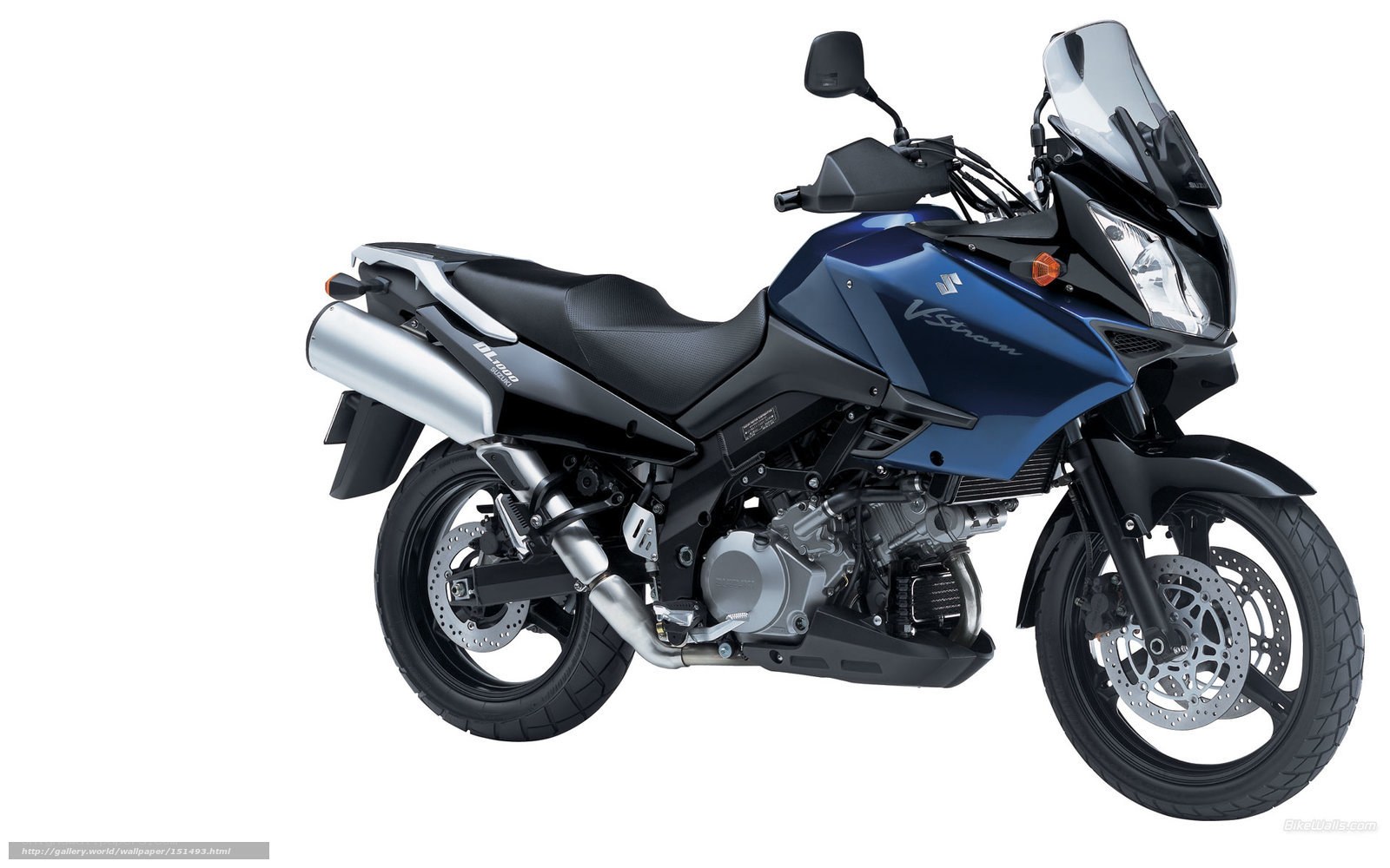 Blue Suzuki V-Strom motorcycle