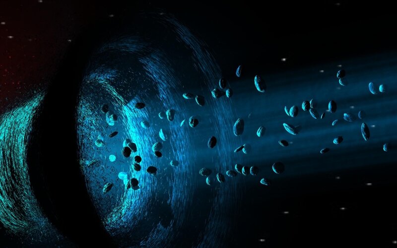Blue Swirling Vortex — Dramatic