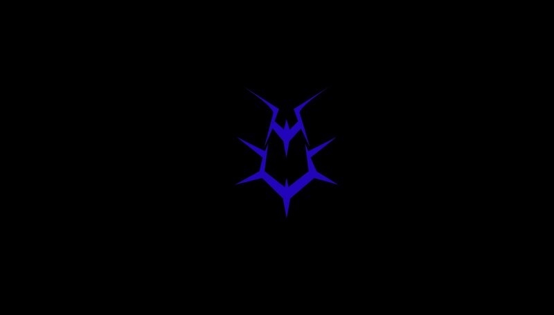 Blue Symbol on Black