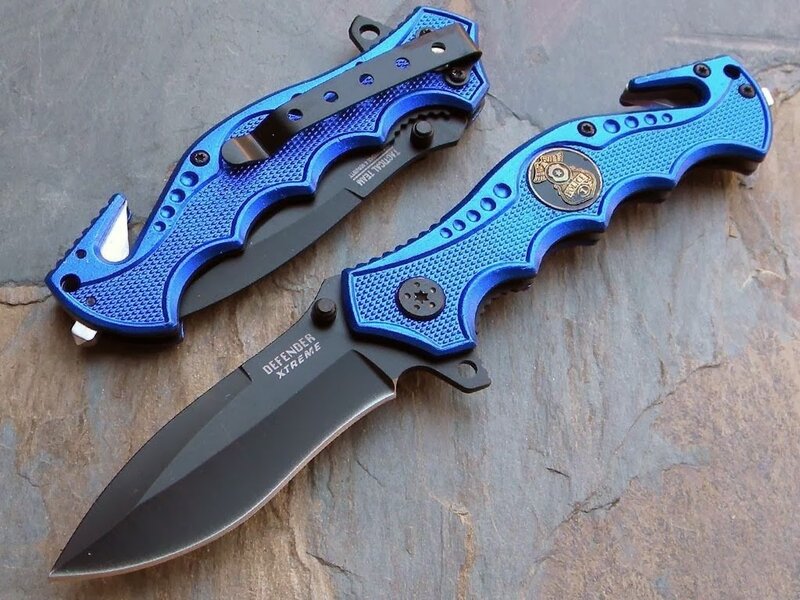 Blue Tactical Knives