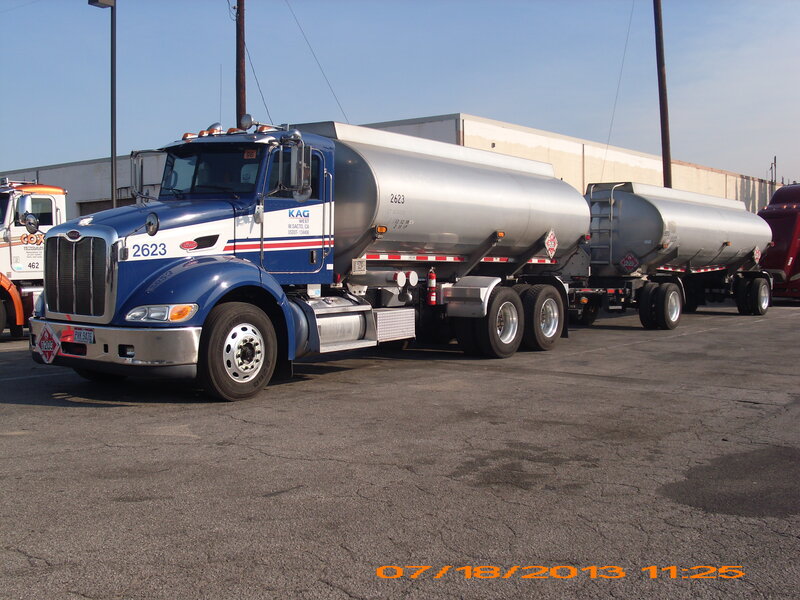 Blue Tanker Truck — Industrial