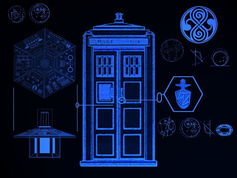 Blue TARDIS Blueprint