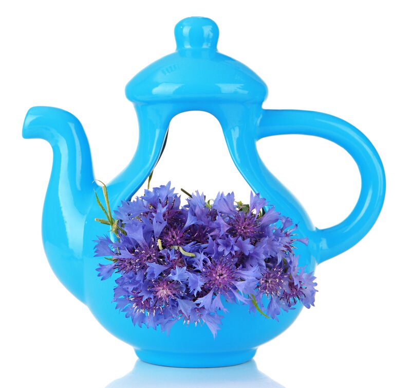 Blue Teapot with Flowers — Calm