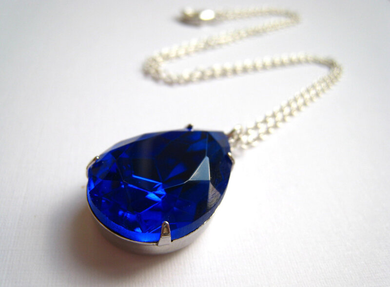 Blue Teardrop Pendant