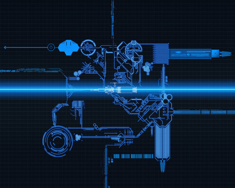 blue technical blueprint