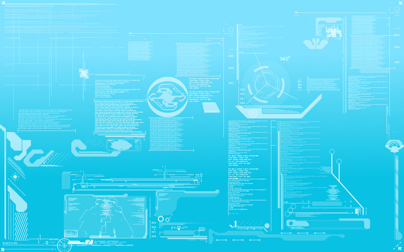 Blue Technical Blueprint — Cyan