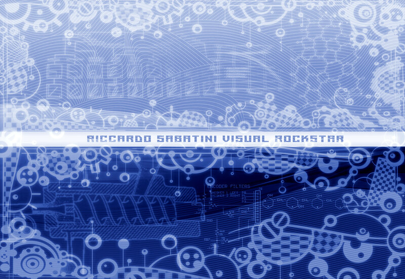 Blue Technical Blueprint — Digital Art