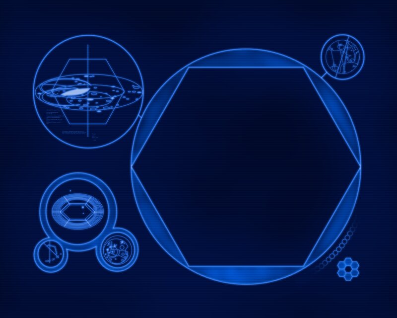 Blue Technical Schematics