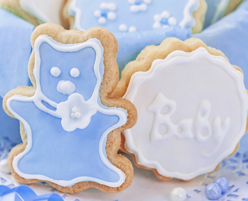 Blue Teddy Bear Cookie