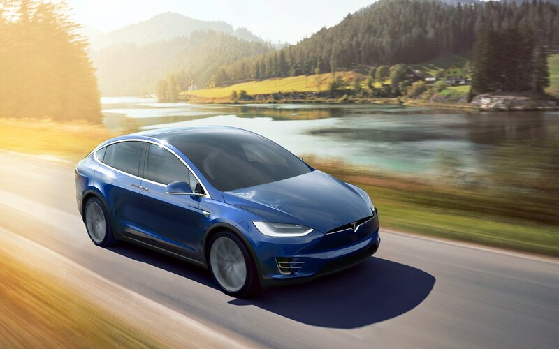 Blue Tesla Model X