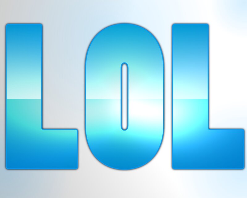 blue text logo of LOL