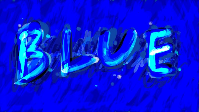 Blue Text on Blue Background — Abstract
