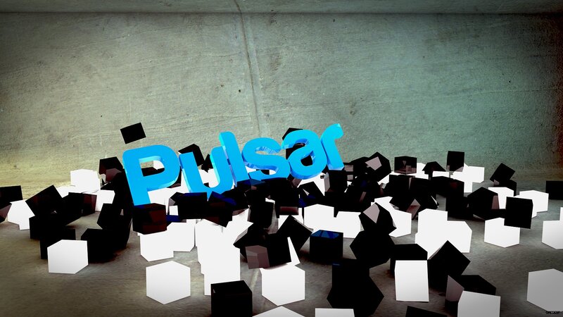 Blue Text on Cubes