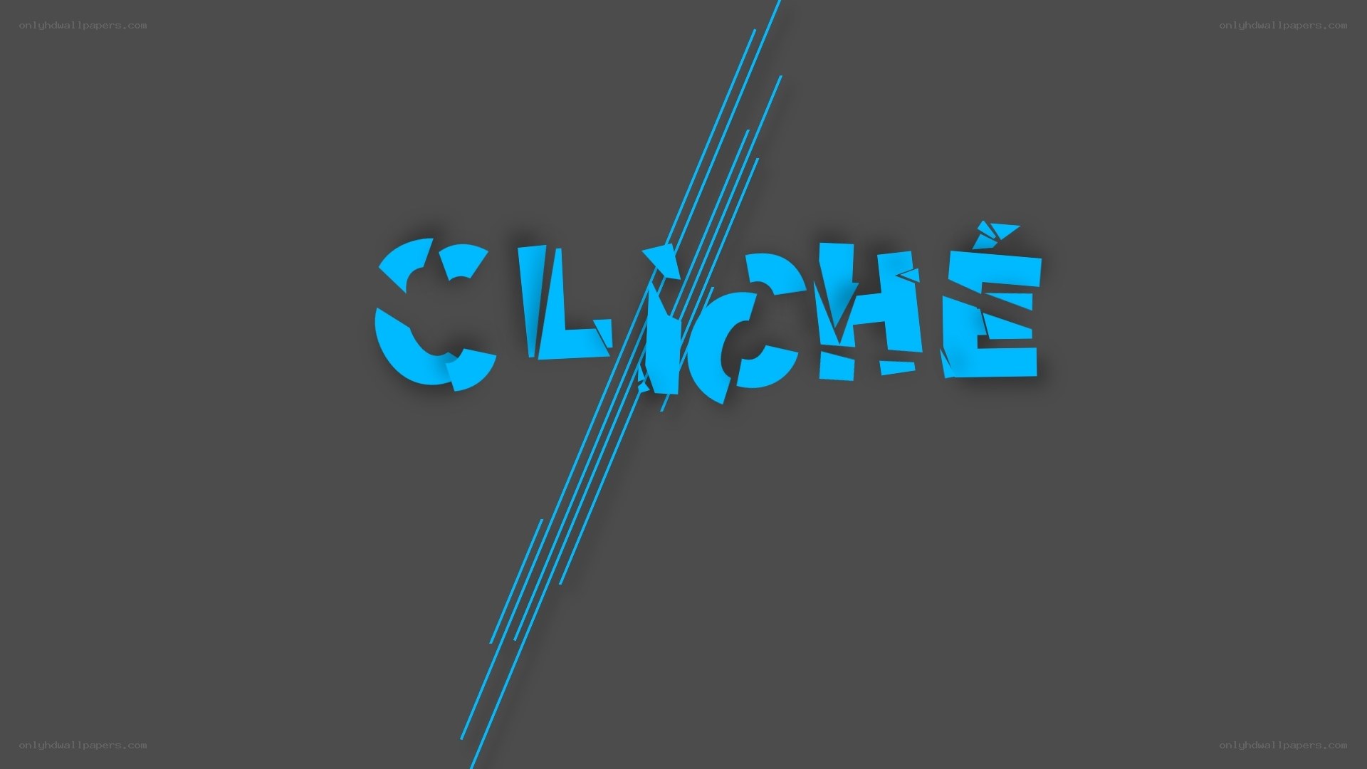 blue text with diagonal lines