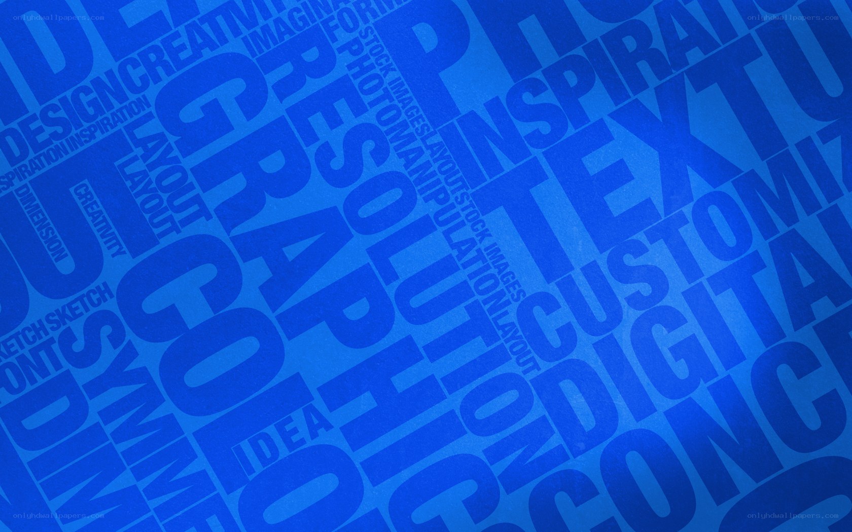 blue text word cloud