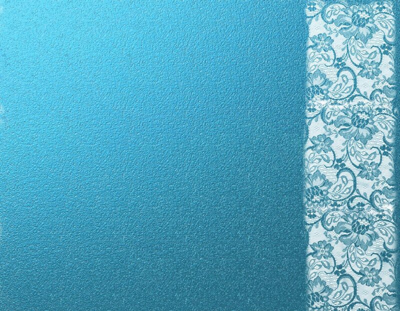 blue textured background with lace