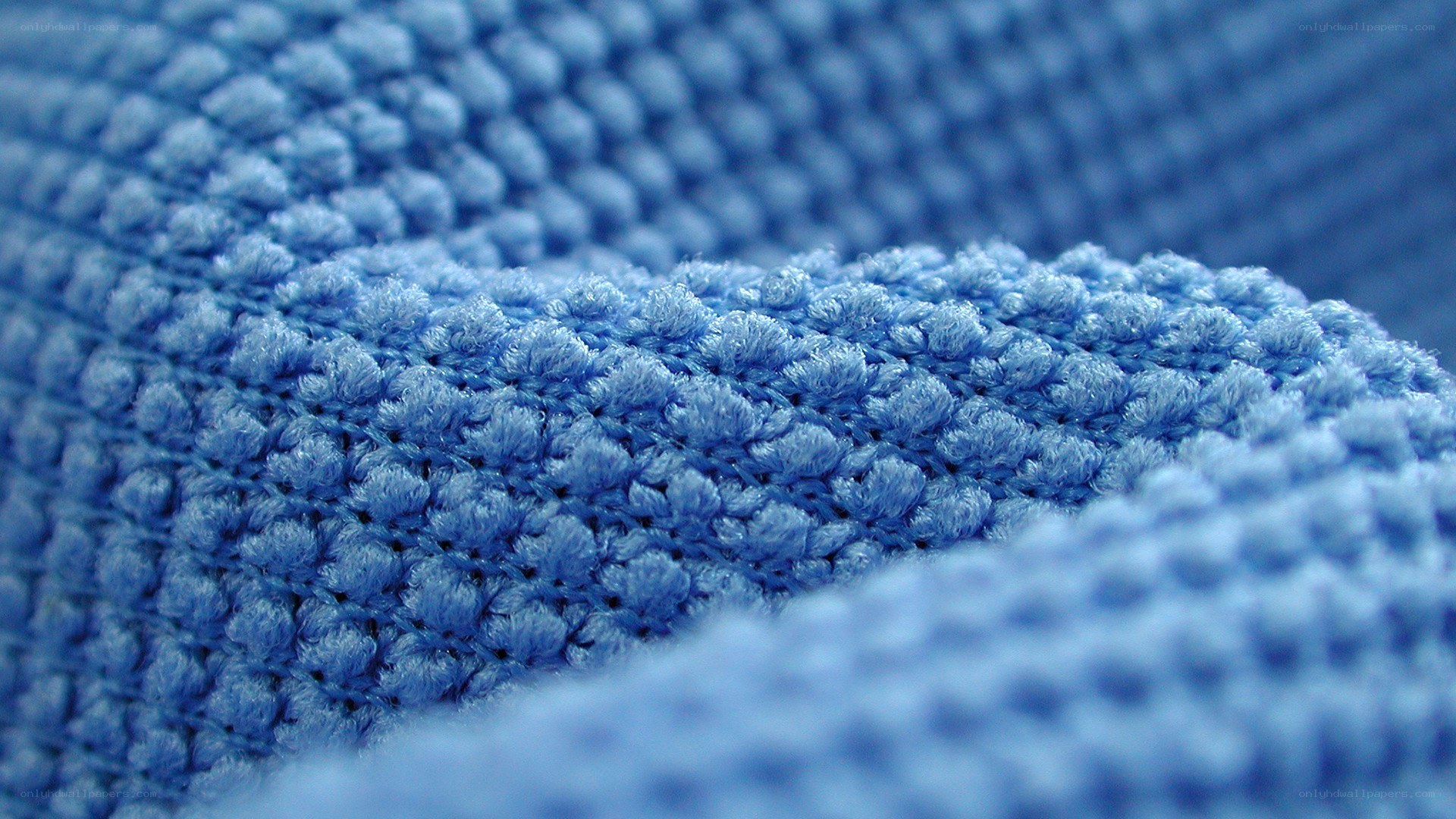 blue textured fabric close-up