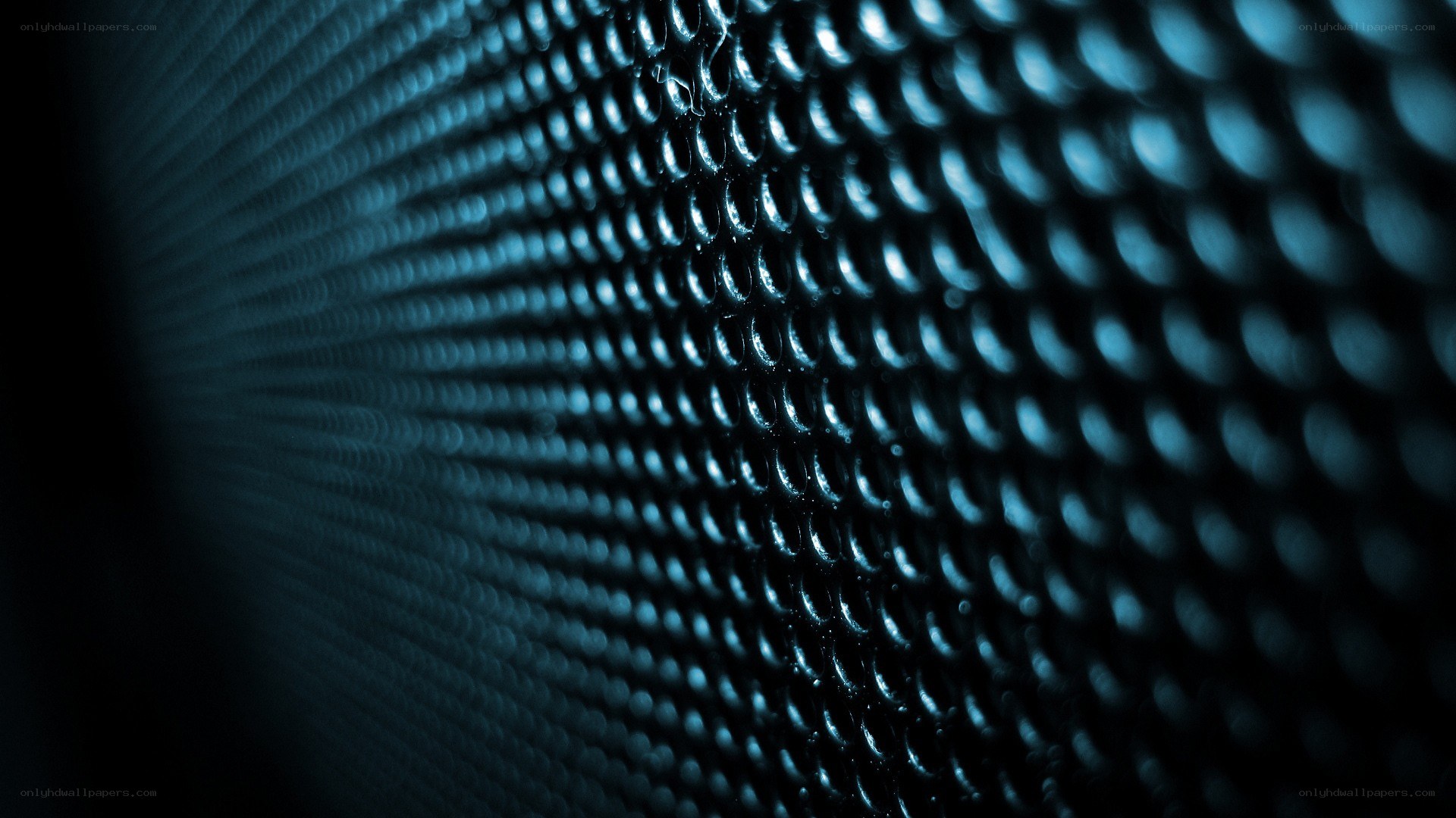 blue textured mesh surface