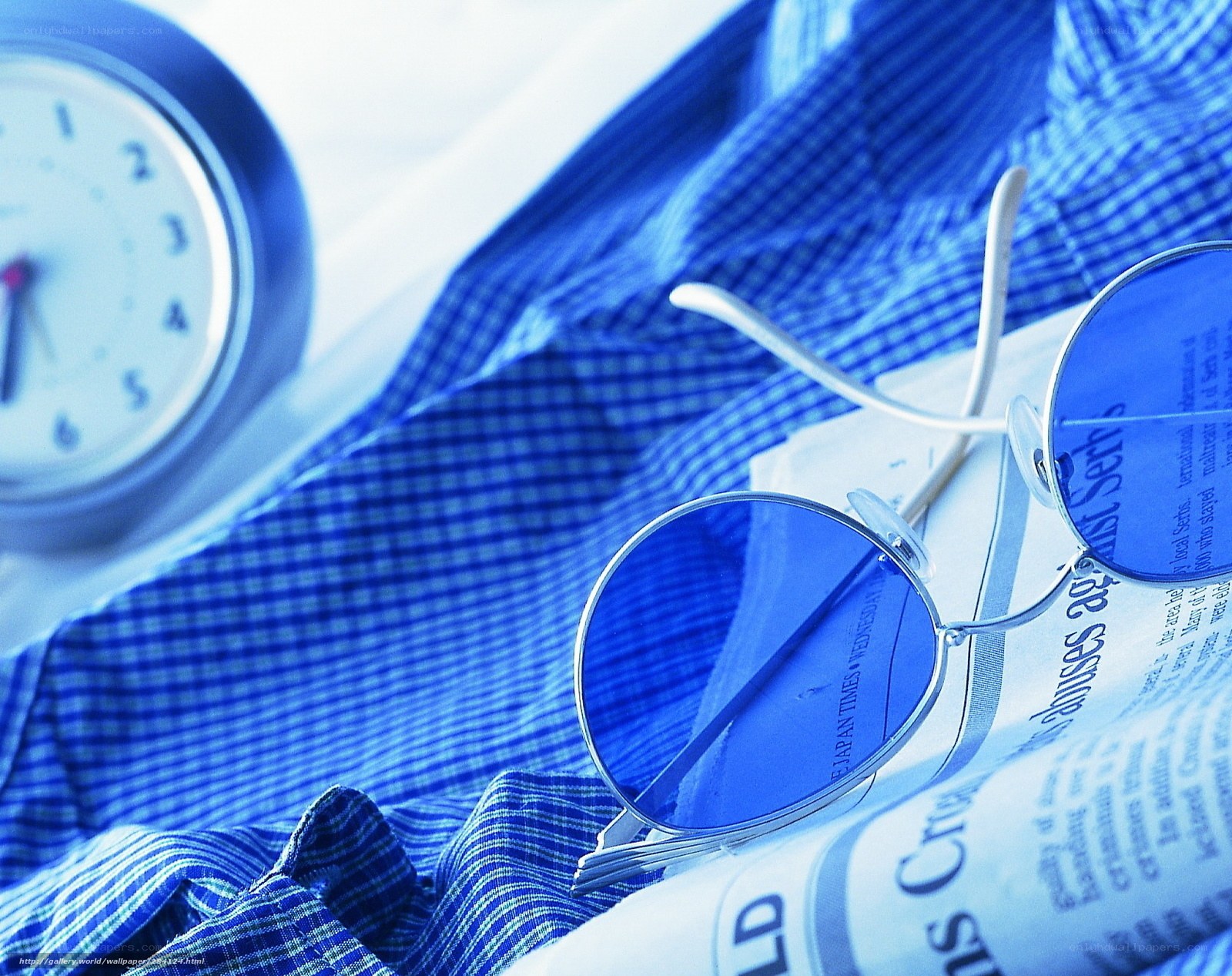 Blue-themed still life with glasses