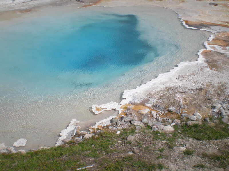 Blue thermal pool at Yellowstone