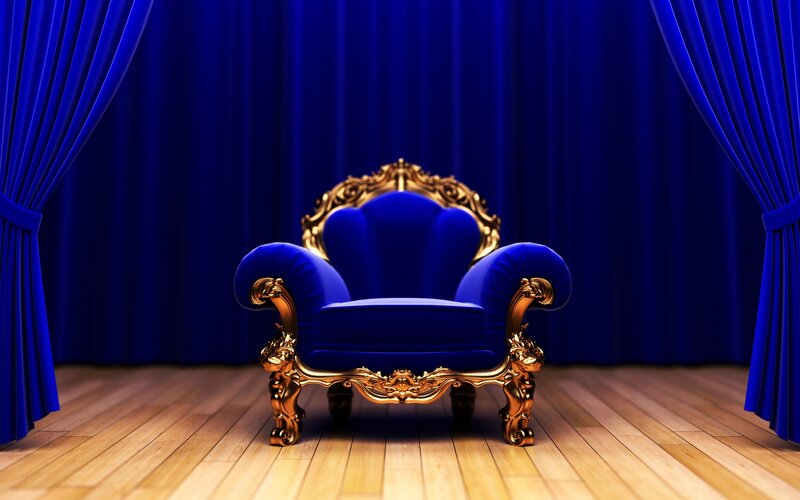 Blue Throne Chair — Dramatic