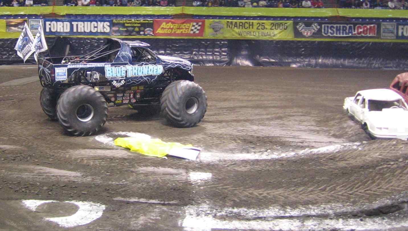 Blue Thunder monster truck at event