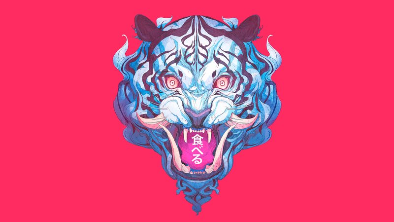 Blue Tiger Head