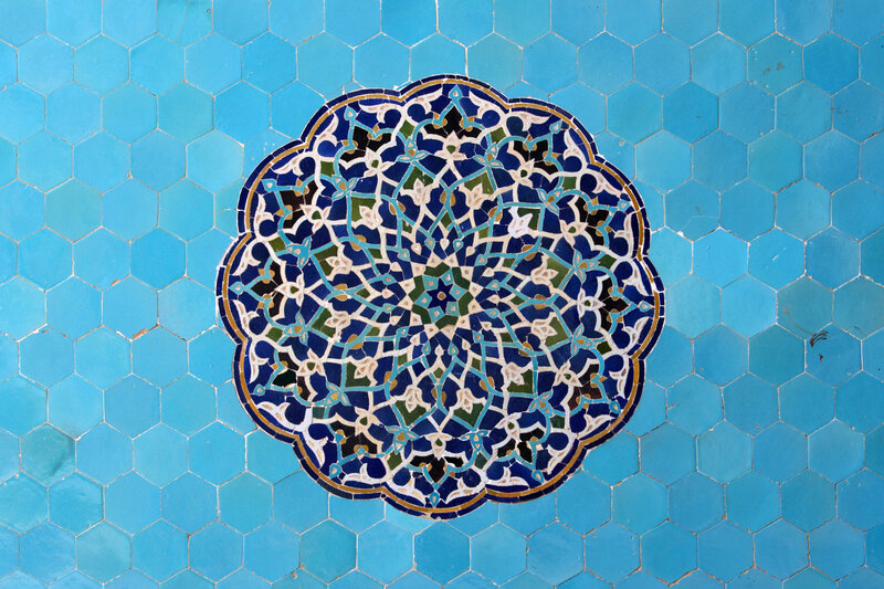 Blue Tile Mosaic — Calm, Photograph