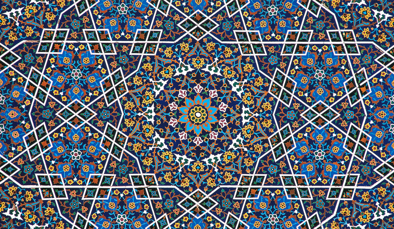 Blue Tile Mosaic Pattern — Ornate