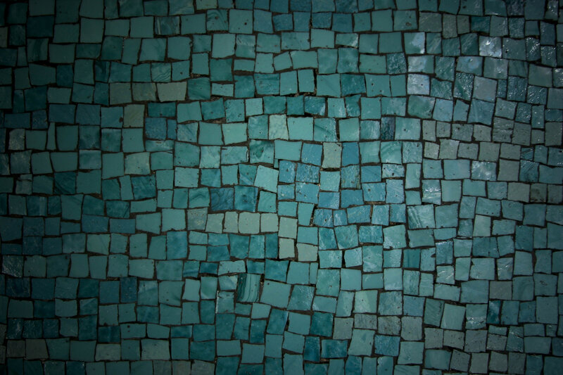 blue tile mosaic pattern