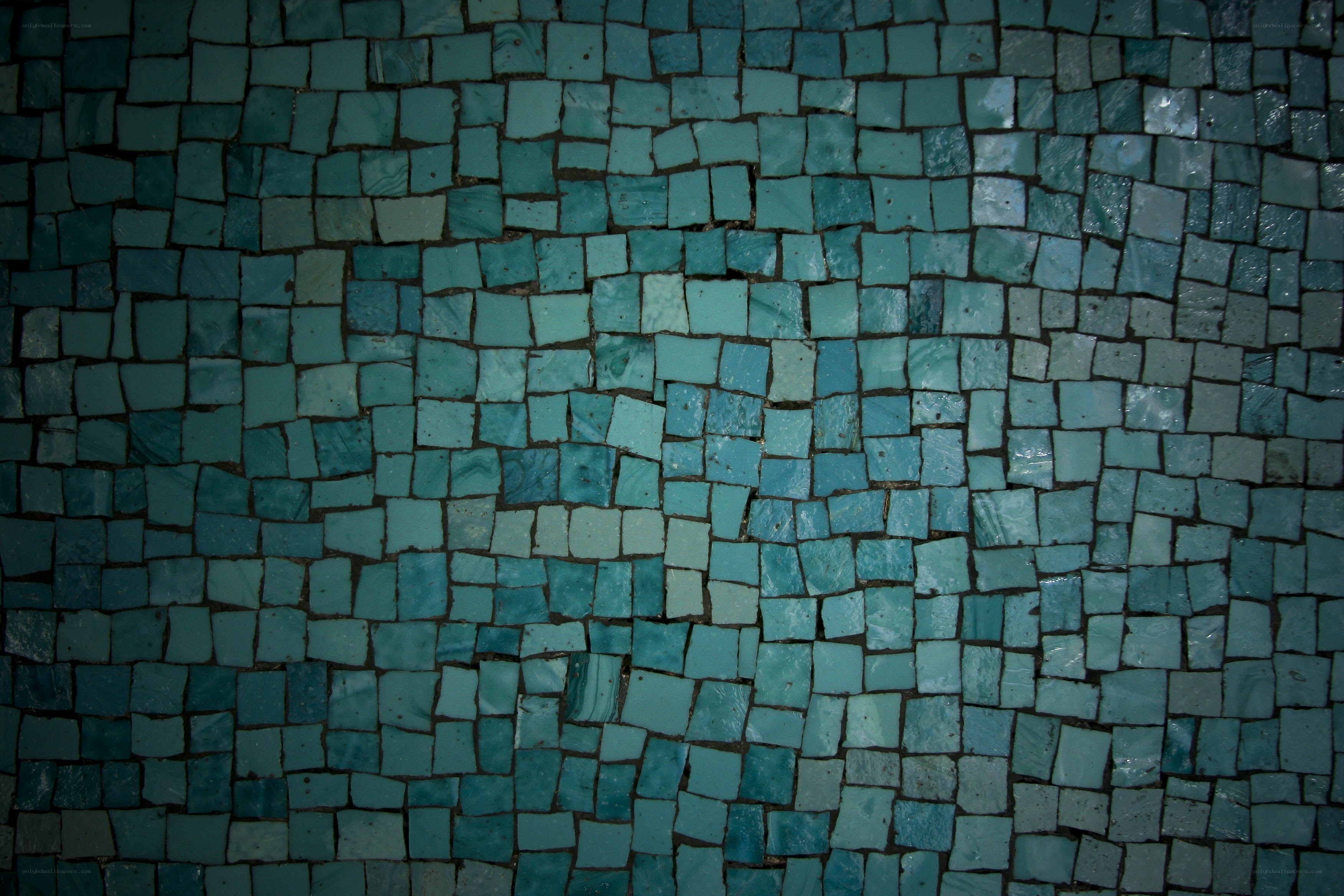 blue tile mosaic pattern