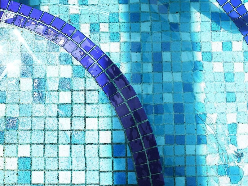 Blue Tile Pool Floor