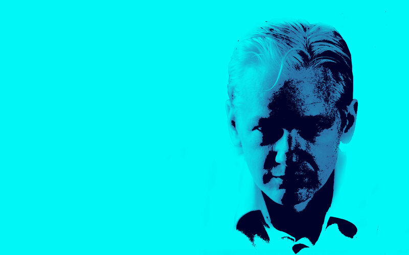 blue-tinted portrait of a man